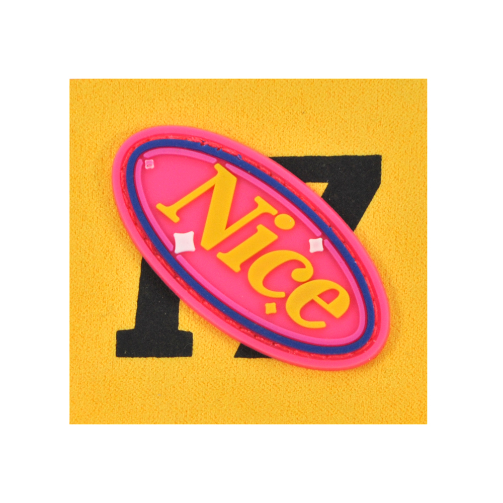 Лейба ткань и резина Nice, 5.5*5.5см, черный, белый, желтый, розовый, шт. Лейба Ткань