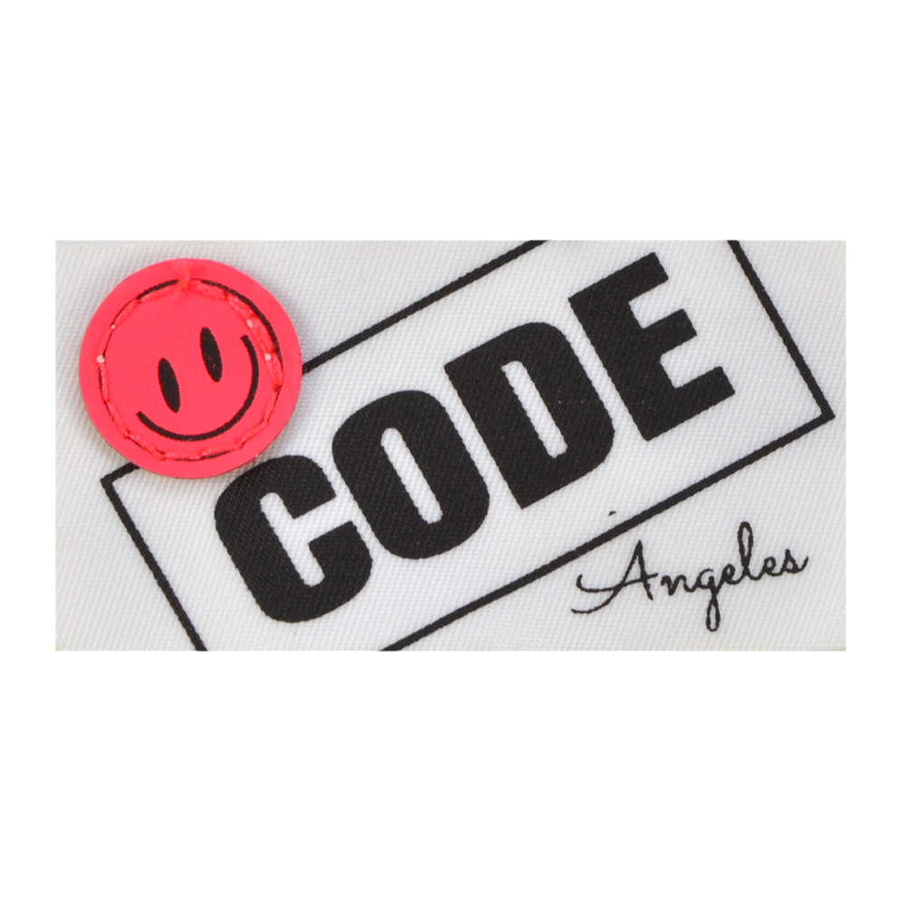 Лейба ткань CODE, 3.5*6,5см, черный, белый, розовый, шт. Лейба Ткань
