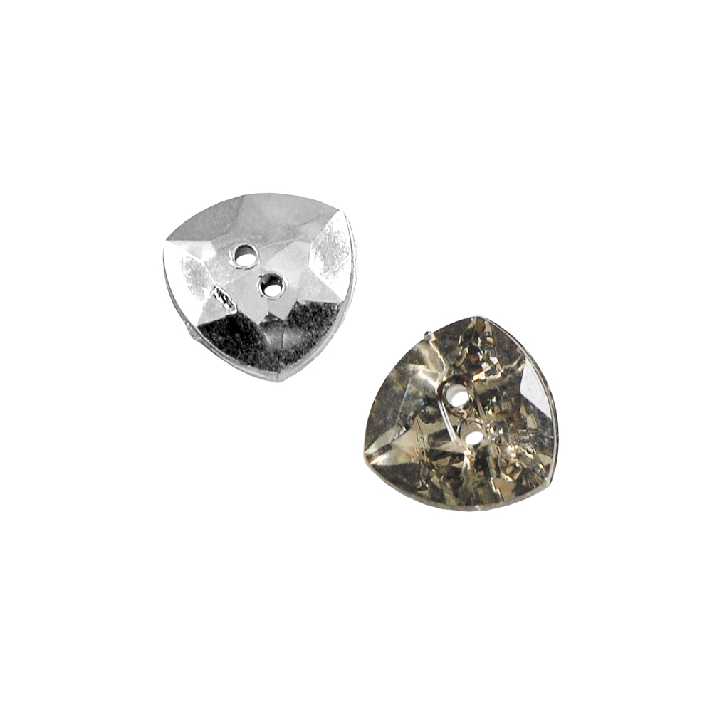 Пуговица Кристалл 3147 14мм светлый хаки, треугольная, шт. Пуговица Акрил, Кристалл