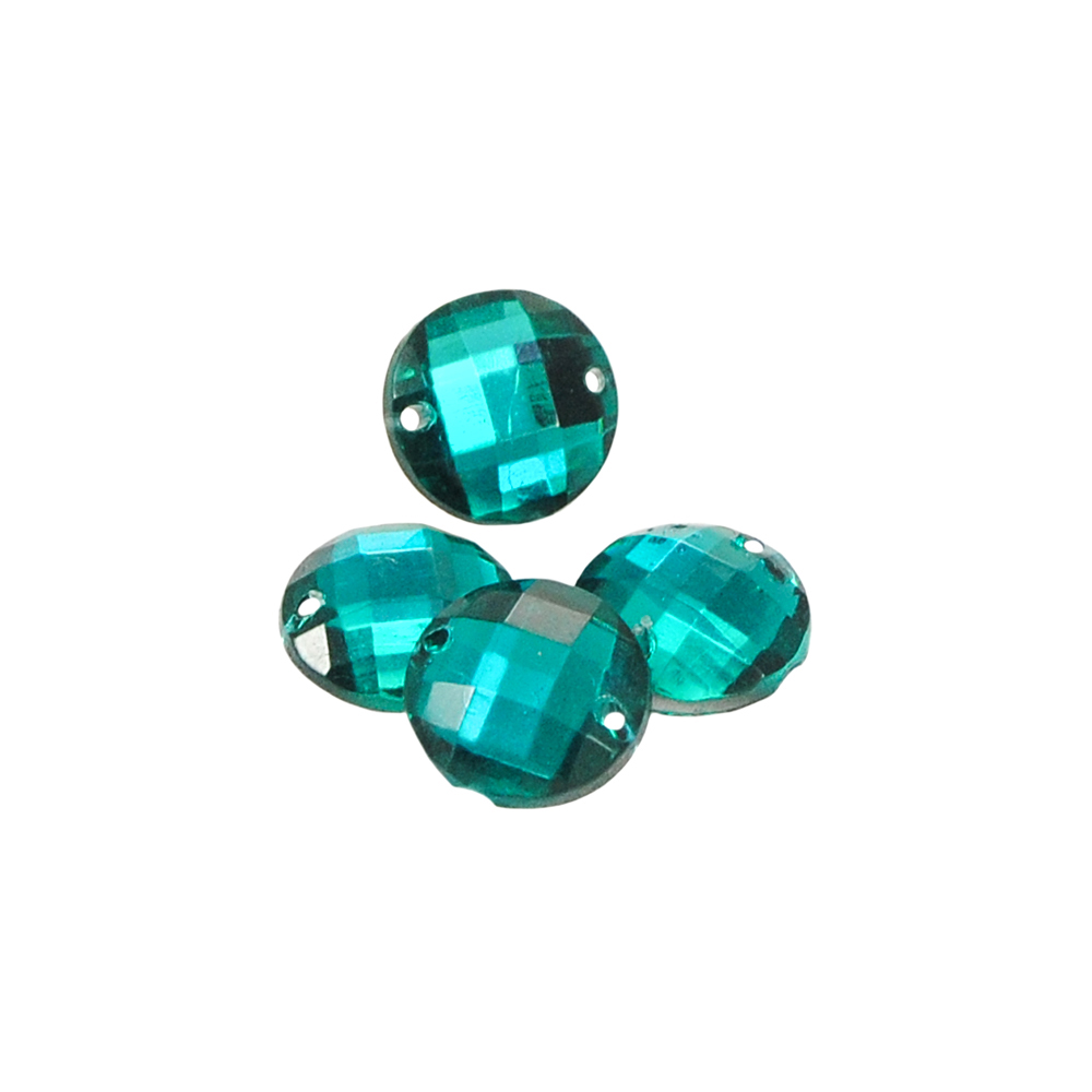 Стразы Д пришивн. круг 10мм изумруд 24, 1тыс.шт. Стразы пришивные