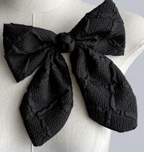 Аппликация тканевая пришивная Бант, черный, шт. Аппликации Пришивные Цветы Банты