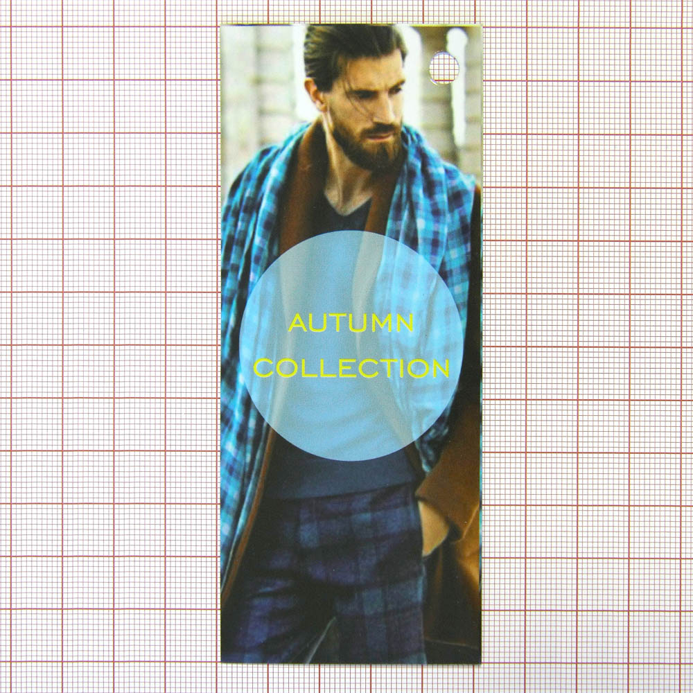 Этикетка бумажная Autumn Collection 50*120мм Парень с бородой, шт. Этикетка бумага