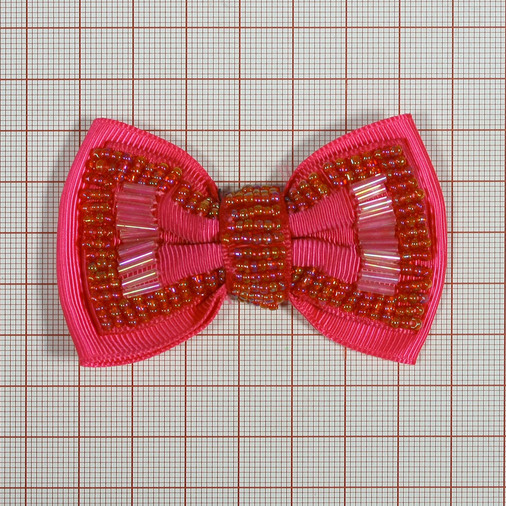 Аппликация декор обувная 28 цветн. БАНТ стеклярус шт. Аппликации Пришивные Цветы Банты