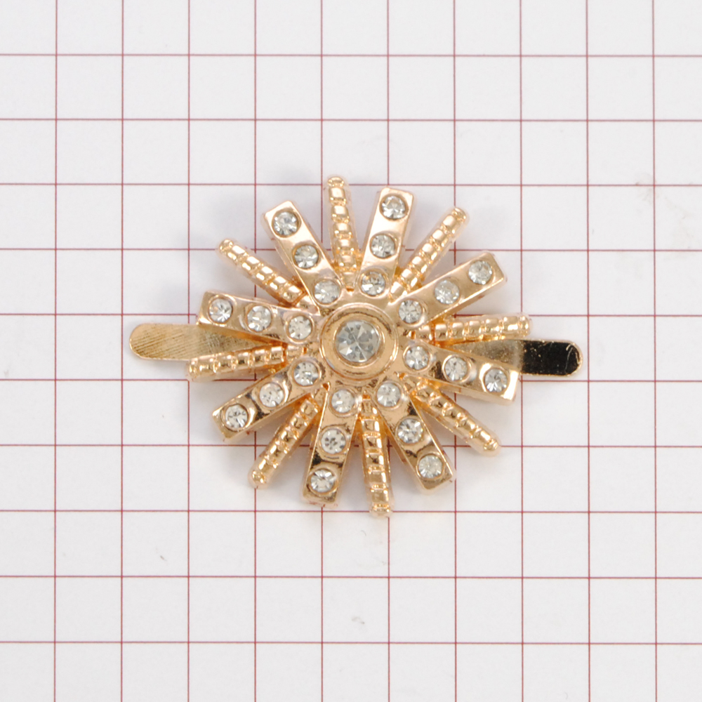 Краб металл Звезда, 2,7*2,7см, золото, шт. Крабы Металл Геометрия Декор