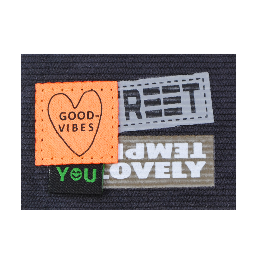 Лейба ткань Reet, 6,5*4,7см, серый, чёрный, оранжевый, зеленый, белый, шт. Лейба Ткань