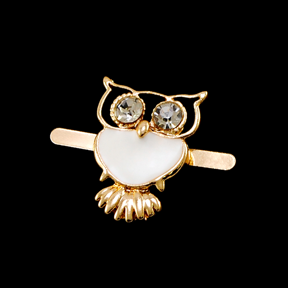 Краб Камни в металле Сова 18*23мм золото, белые камни, белая эмаль, шт. Крабы Металл Цветы, Жуки