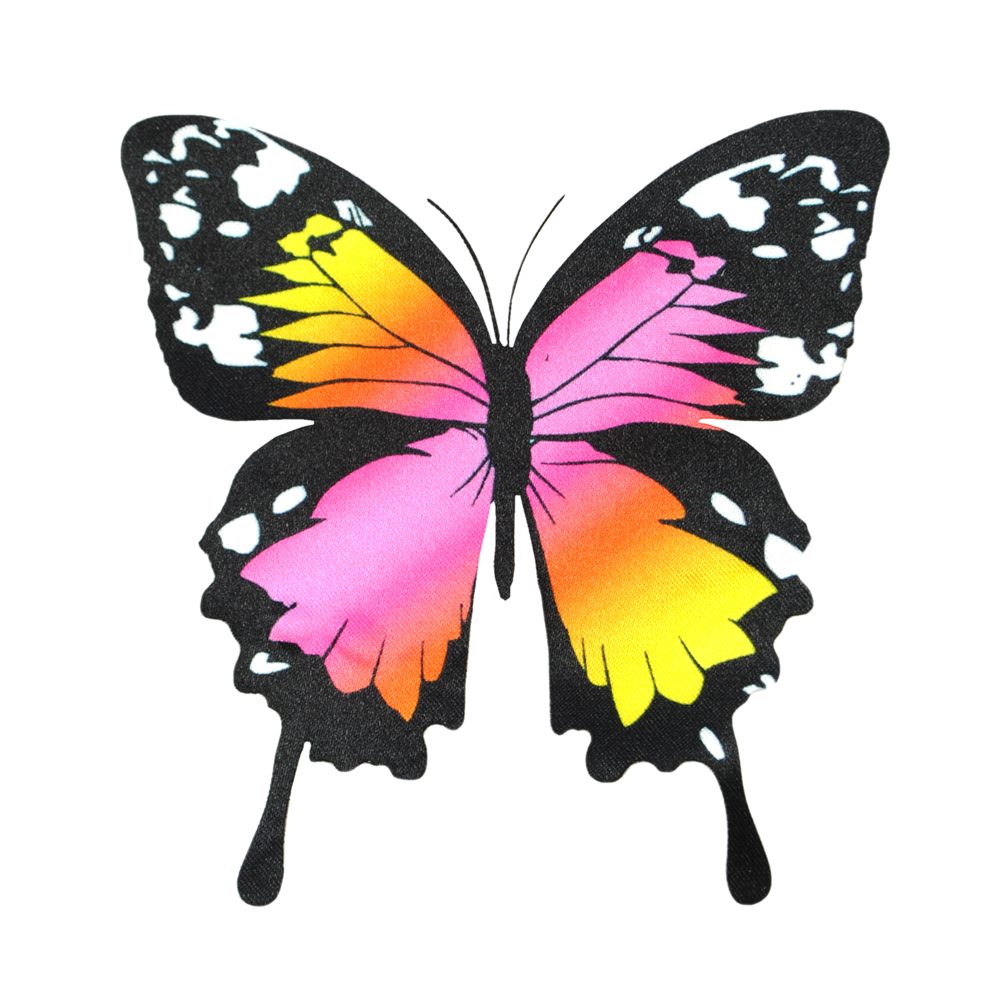 Аппликация клеевая тканевая Бабочка №4-8 10,0*10,3см атлас, шт. Аппликация клеевая