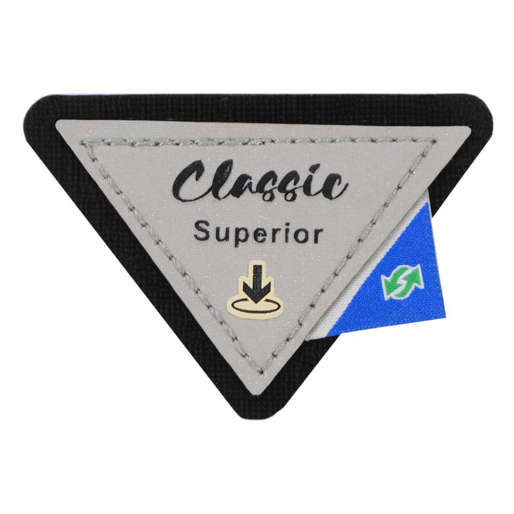 Лейба к/з Треугольник Classic Superior, 6,5*4,5см, серый, синий, черный, шт. Лейба Кожзам
