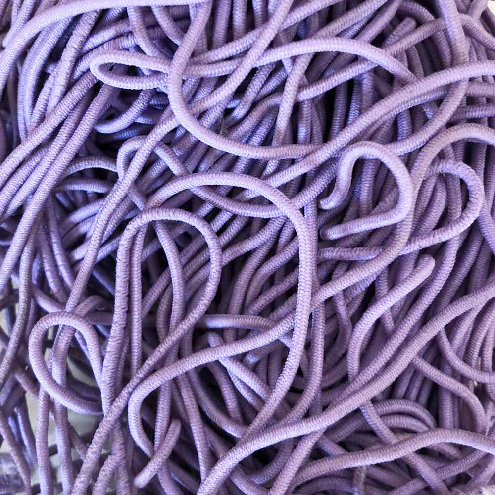 Резинка шляпная цветная (зеленая, лиловая, желтая), 50м. Резинка