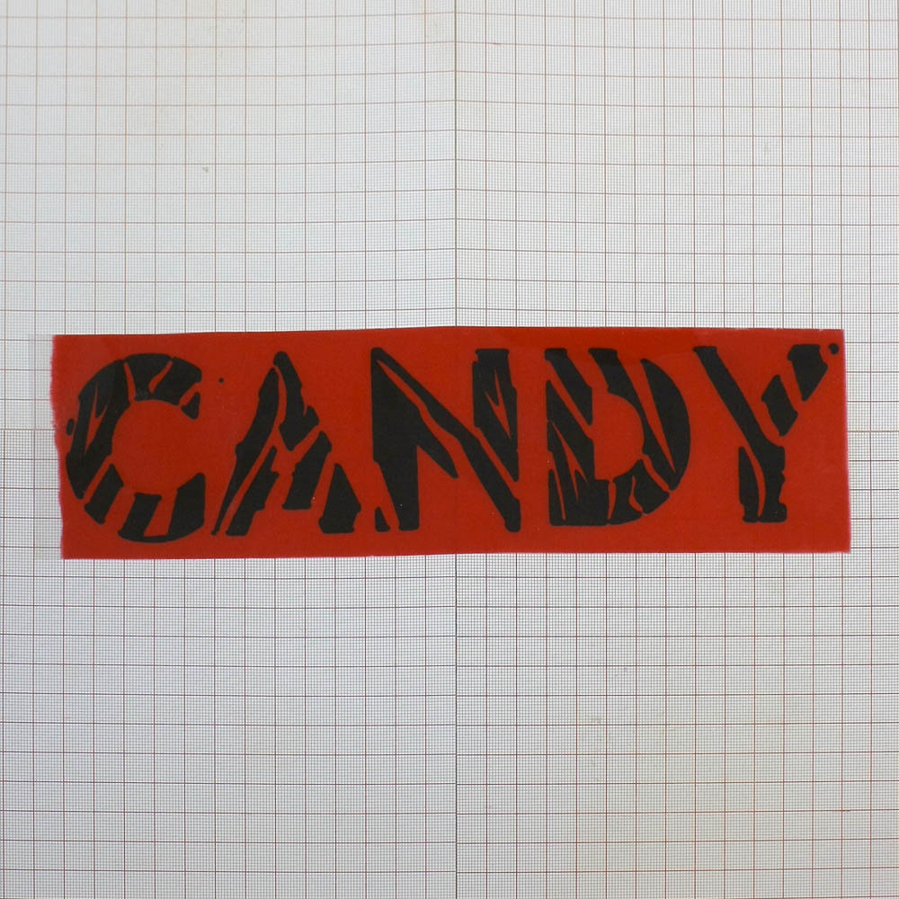 Термоаппликация Candy, черно-красная, шт. Термоаппликации Накатанный рисунок