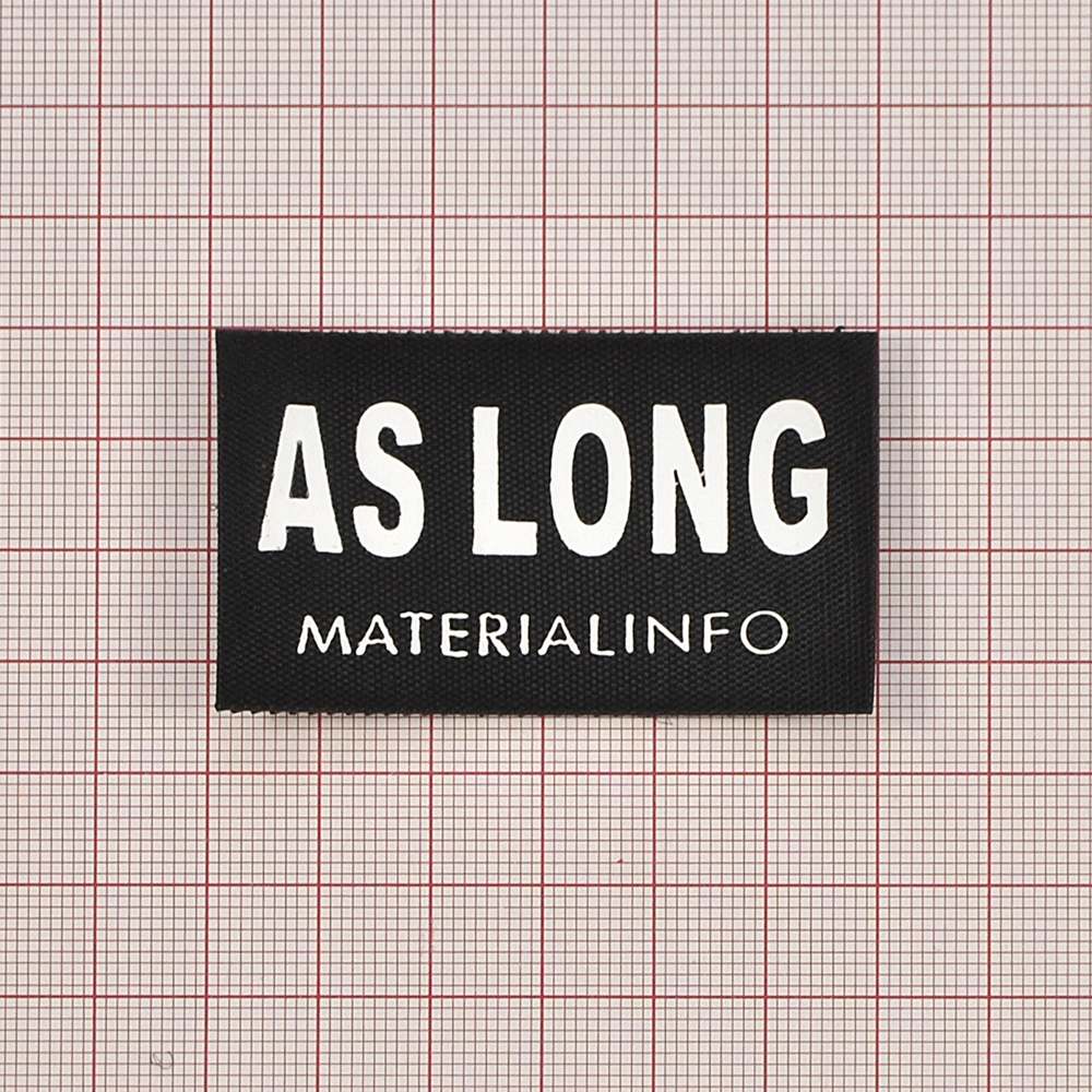 Нашивка тканевая на липучке As Long 3,5*6см прямоугольная черный, белый, шт. Нашивка Липучка