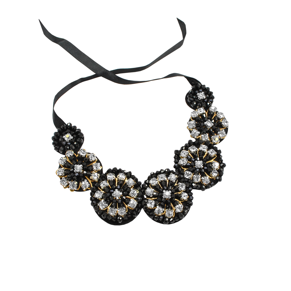 Воротник завязки, черный войлок, металл gold, черный пластик камни, белые камни, шт. Воротники