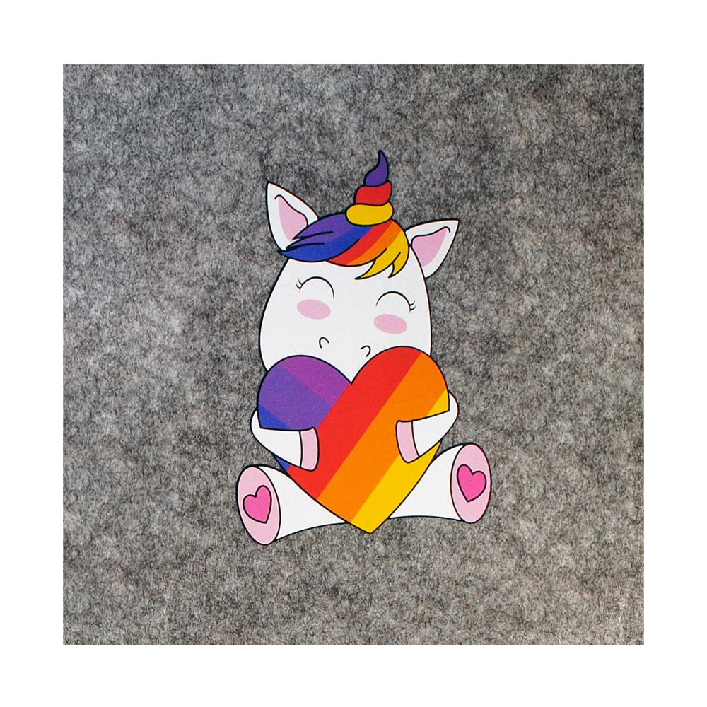 Термоаппликация №9-12 единорог с сердцем (Likee) 8*12см, шт. Термопереводки Детские