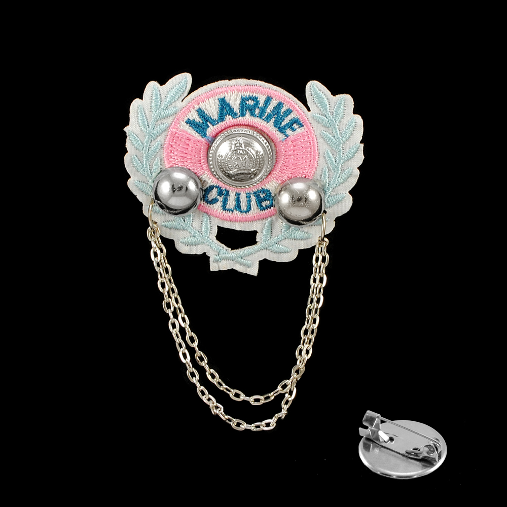 Брошь № 54 Marine Club розово-белая, шт. Броши