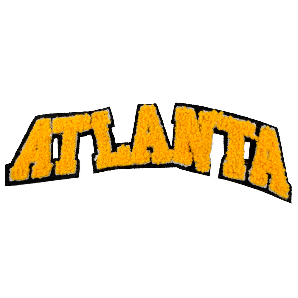 Нашивка махровая пришив. Atlanta, 22*6см, черн.,желт., шт. Нашивка Махровая