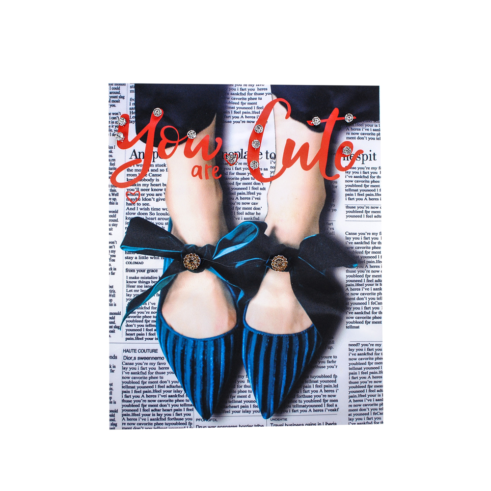 Аппликация пришивная You Cute винтажные туфли, 20*25см, белый, черный, синий, красный, шт. Аппликации Пришивные Постер