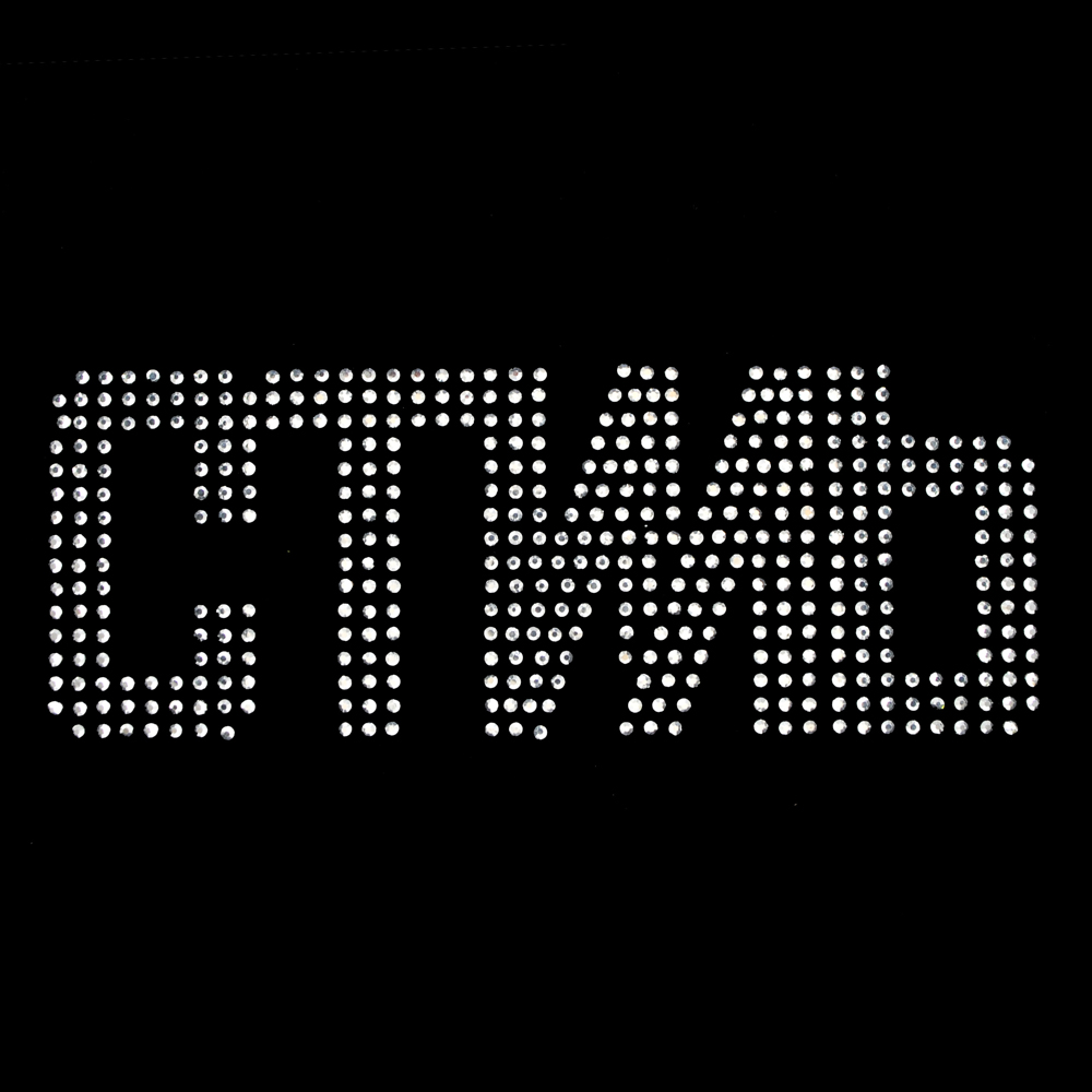 Аппликация из страз СТИЛЬ, 14,8*5,4см, ss6 никель 25676, шт. Аппликация клеевая