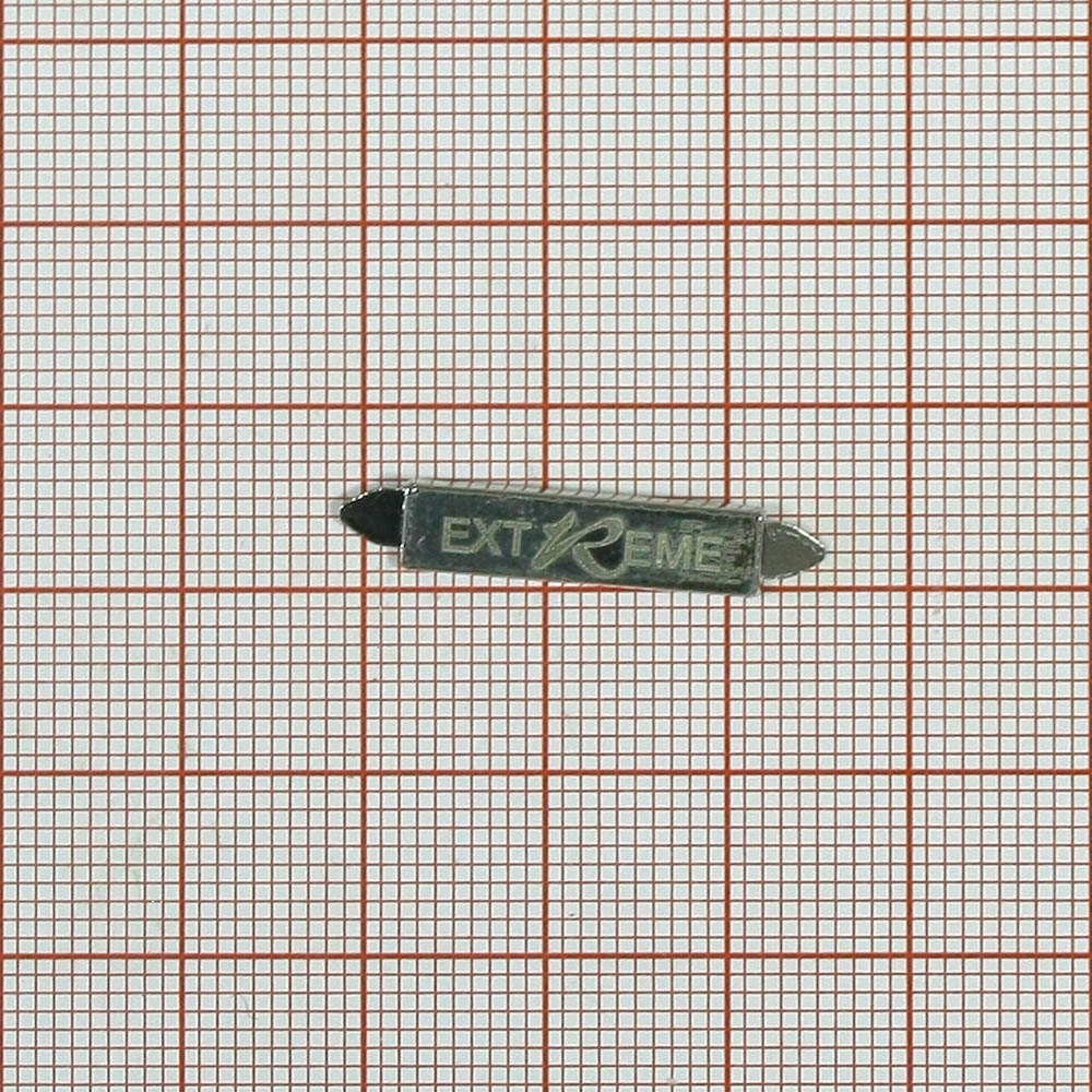 Краб металл Extrem, 2*0,5см, nikel /лого лазер/. Крабы Металл Надписи, Буквы