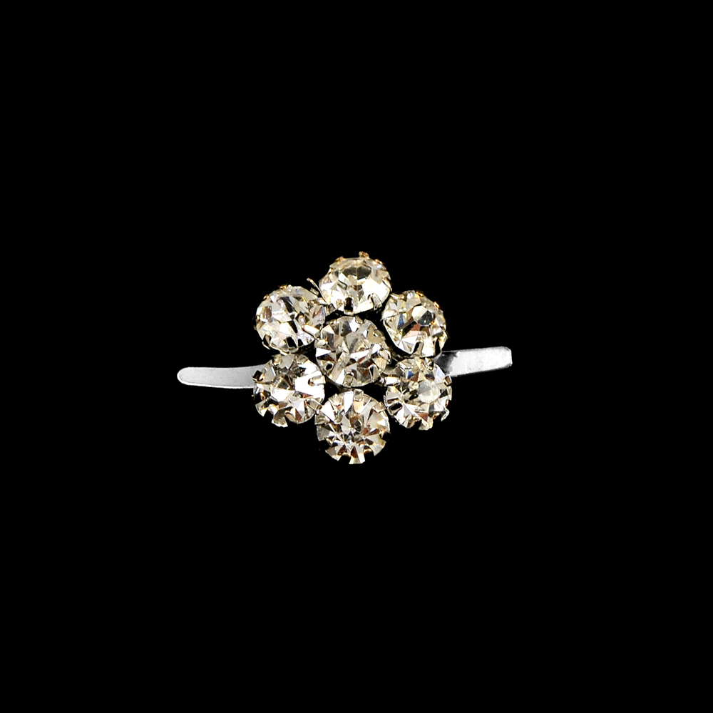 Краб металл NIK Цветок бел. камни, шт. Крабы Металл Стразы