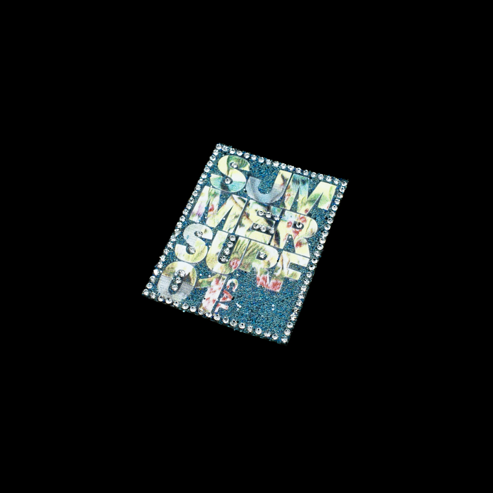 Аппликация клеевая стразы Summer Surf 6,5*5см цветная с синим бисером, шт. Аппликации клеевые Стразы комб.