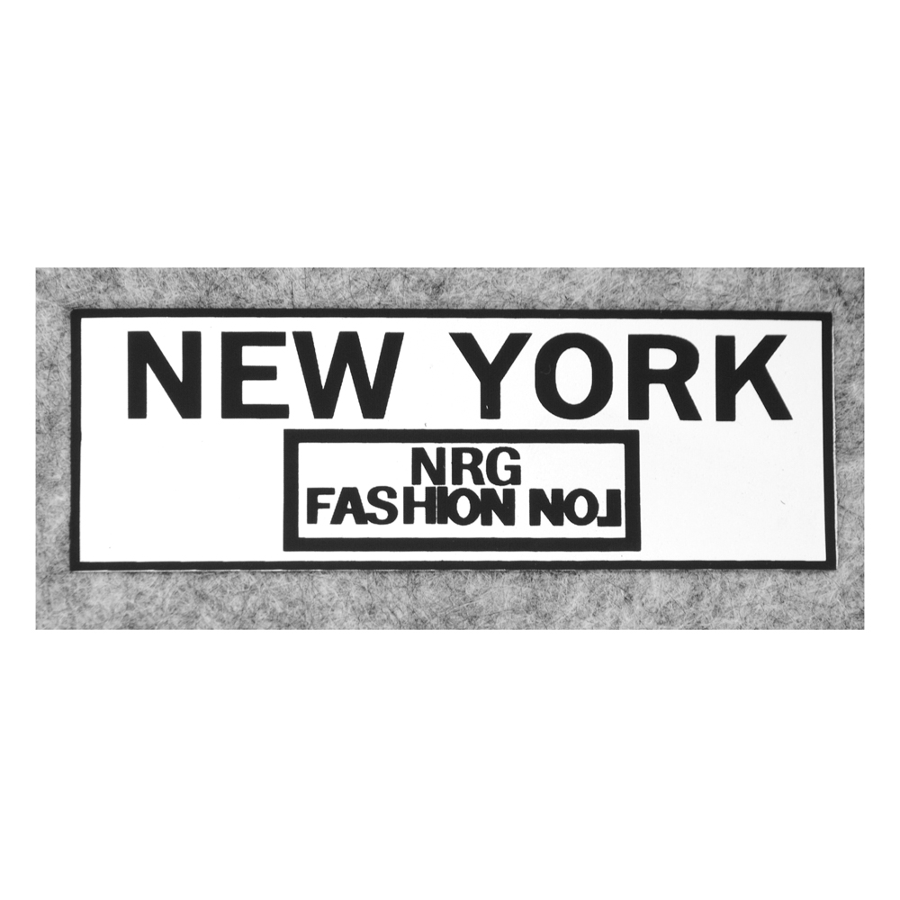 Термоаппликация резиновая NEW YORK 80*28мм, прямоугольная бело-черная, шт. Термопереводки Резиновые, Термопленка