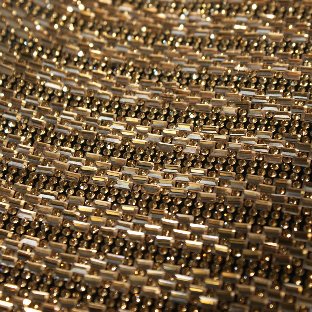 Стразы полотно Кирпичная кладка прямоугольники, золото 24*40, 1лист. Полотна из страз