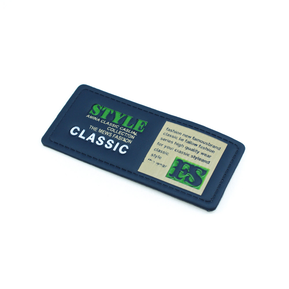 Лейба п/у Style-FS 35*75мм, синяя, шт. Лейба Кожзам