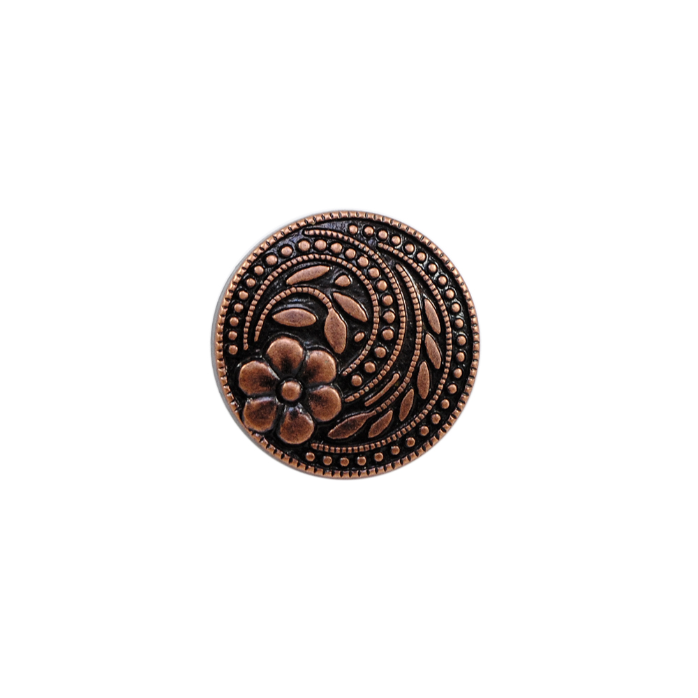 Пуговица TR-1050-40 Цветок MEDN 24мм. Пуговица металлизированная