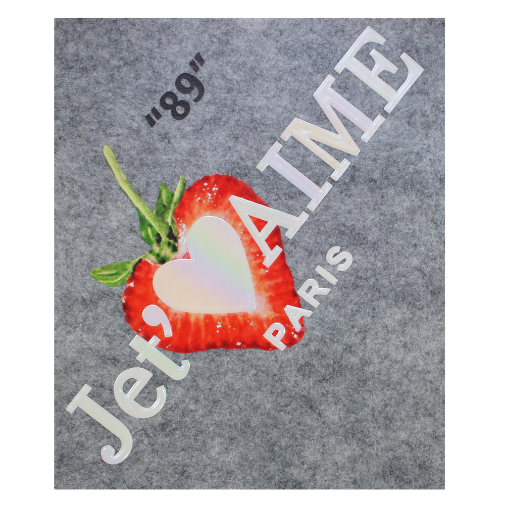 Термоаппликация Клубника, 24*13,3см, черный, красный, зеленый, белый, шт. Термопереводки Резиновые, Термопленка