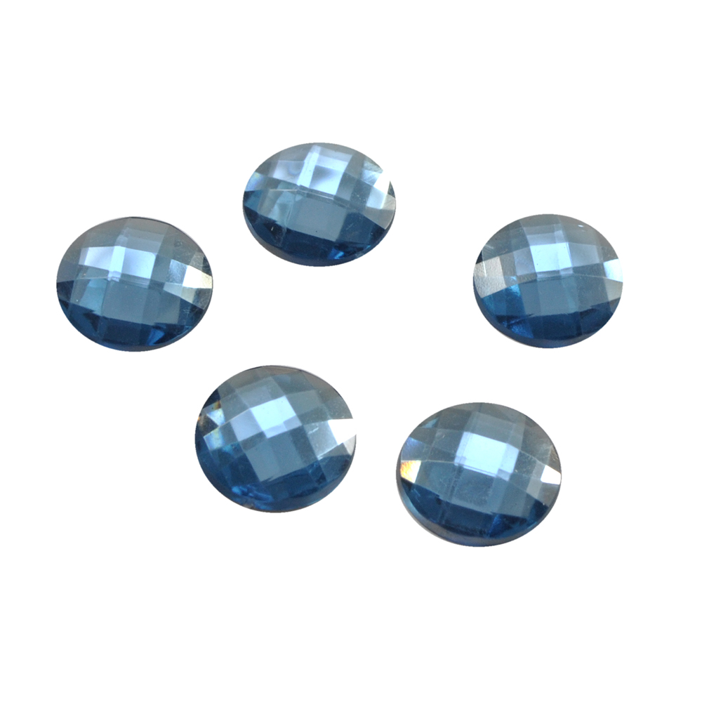 Стразы Д на клей, круг 22мм бел.кристал 38, 1тыс.шт. Стразы на клей