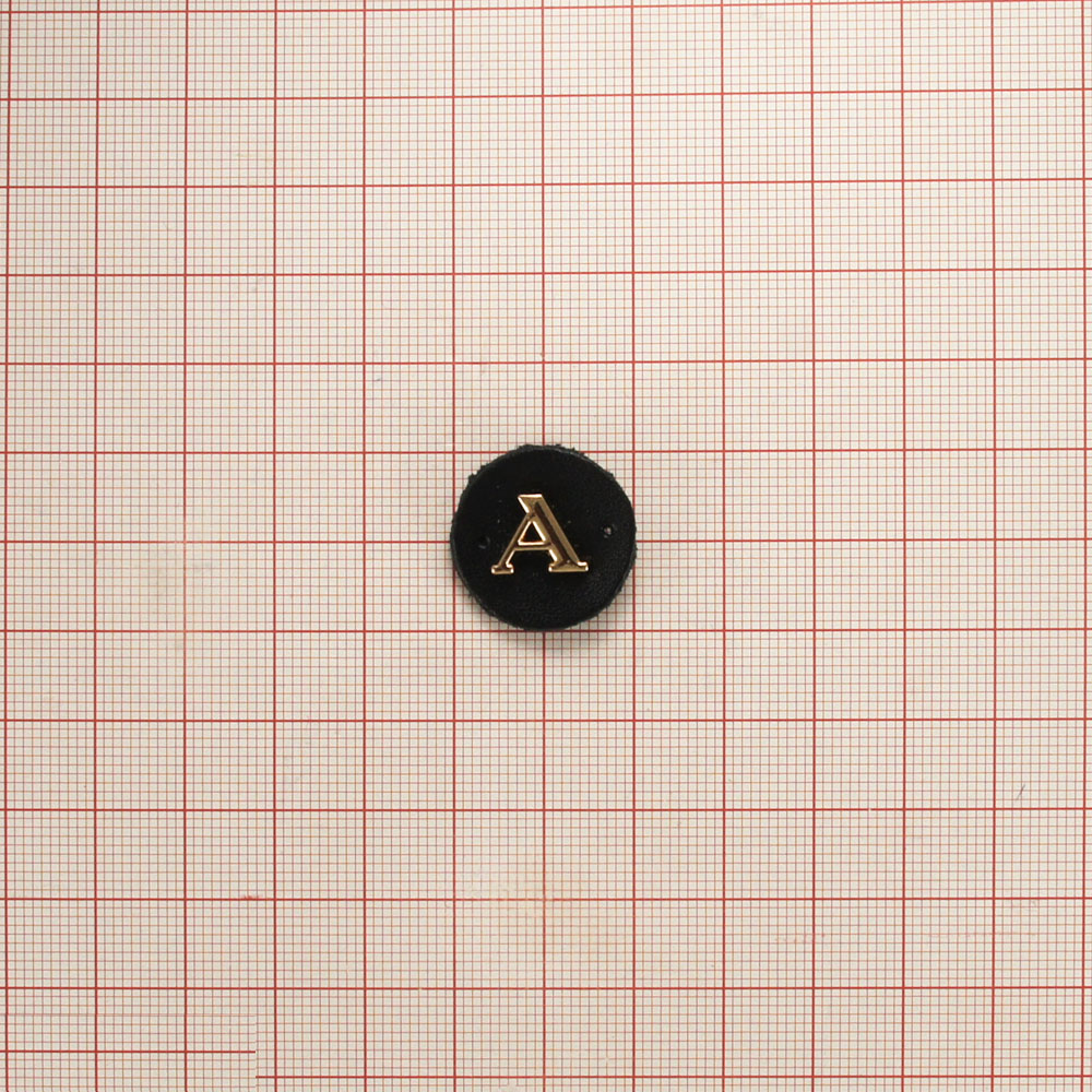 Лейба кожа 14882 A 20мм черная, GOLD. Лейба Кожзам