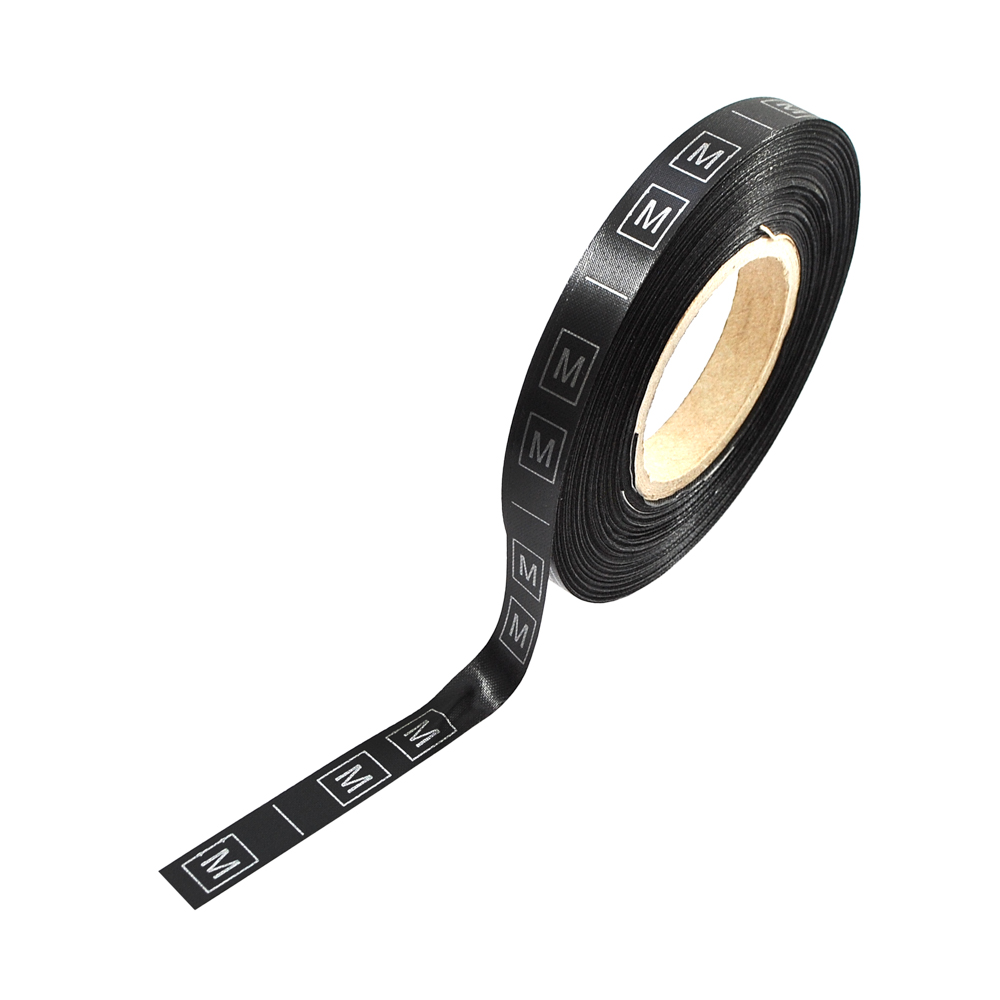 Размерник нейлон черный  M /1250шт/, 50м. Размерник накатанный нейлон