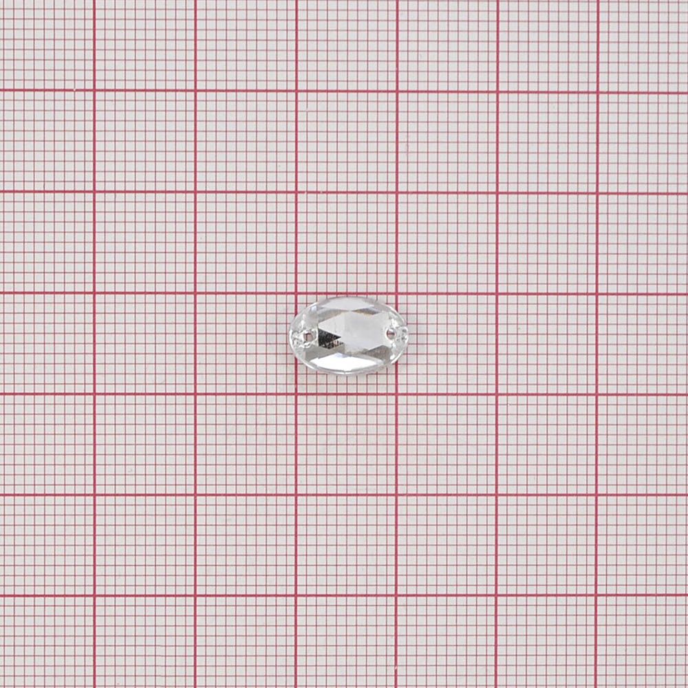 Стразы Д пришивн. овал 8*12мм бел.кристал 38, 1тыс.шт. Стразы пришивные