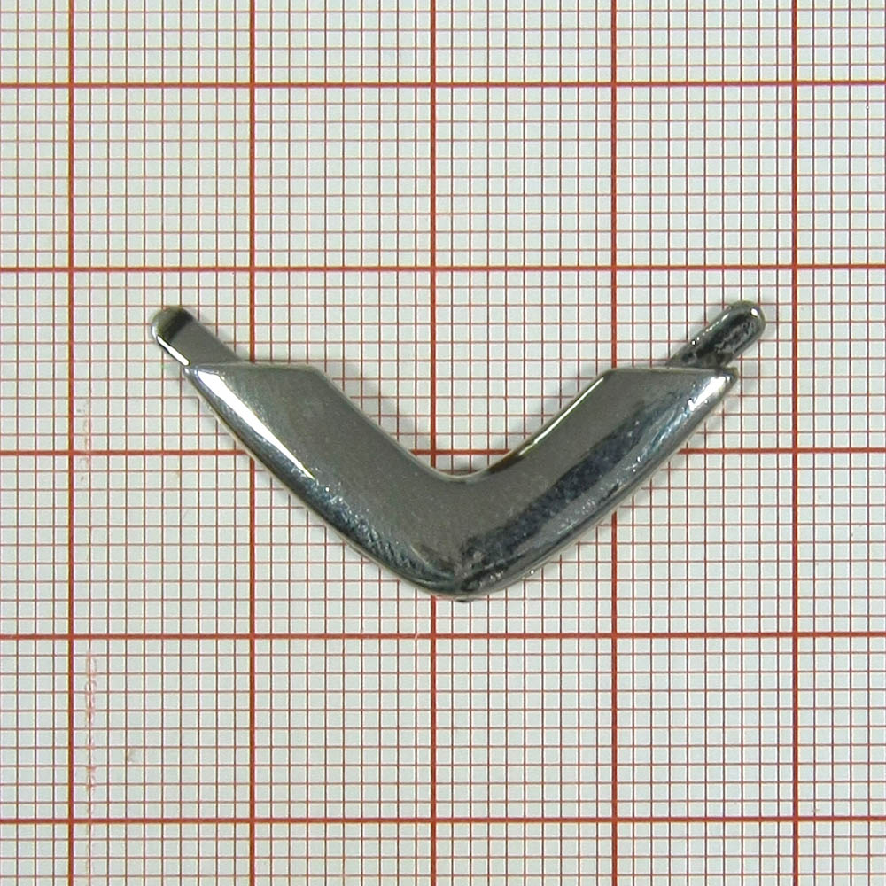 Краб металлический Галка 3см NIKEL, шт . Крабы Металл Геометрия