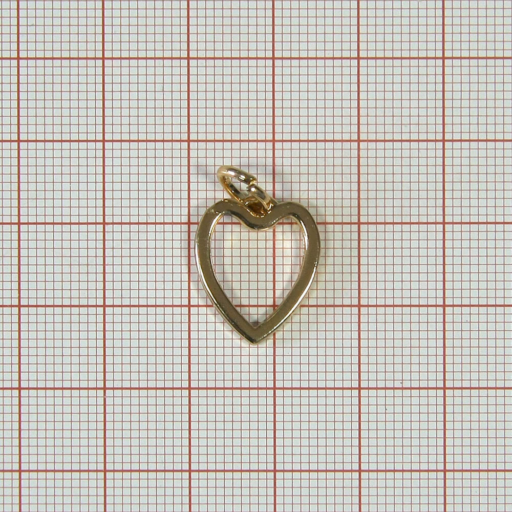 Подвеска металл Сердечко GOLD . Подвески