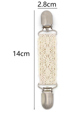 Перетяжка ткань и металл, 2,8*14см, никель, кремовый, шт. Перетяжка ткань