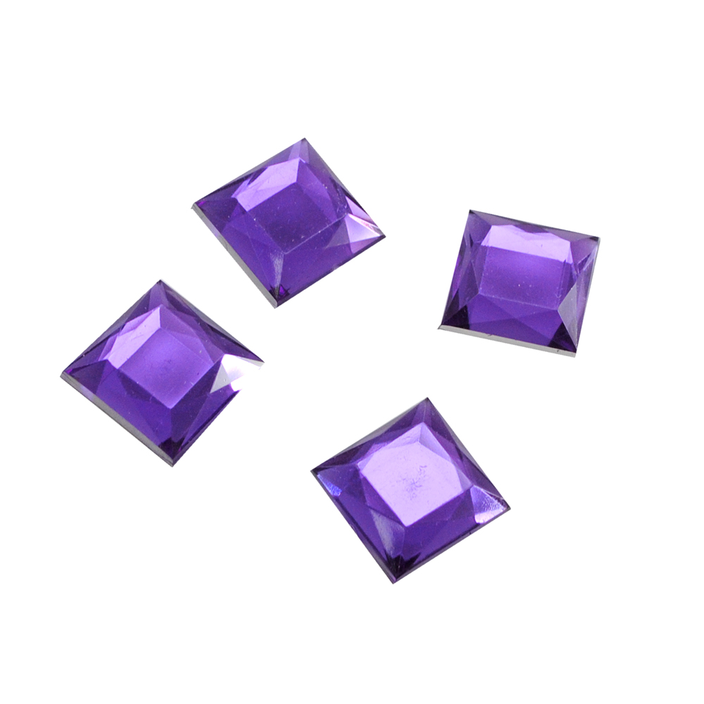 Стразы Д на клей, квадрат 16*16мм темн-сирень 5, 1тыс.шт. Стразы на клей