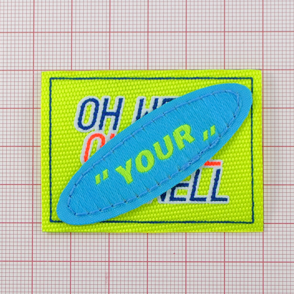 Лейба ткань Your, 5,8*4,2см, салатовый, синий, голубой, шт. Лейба Ткань