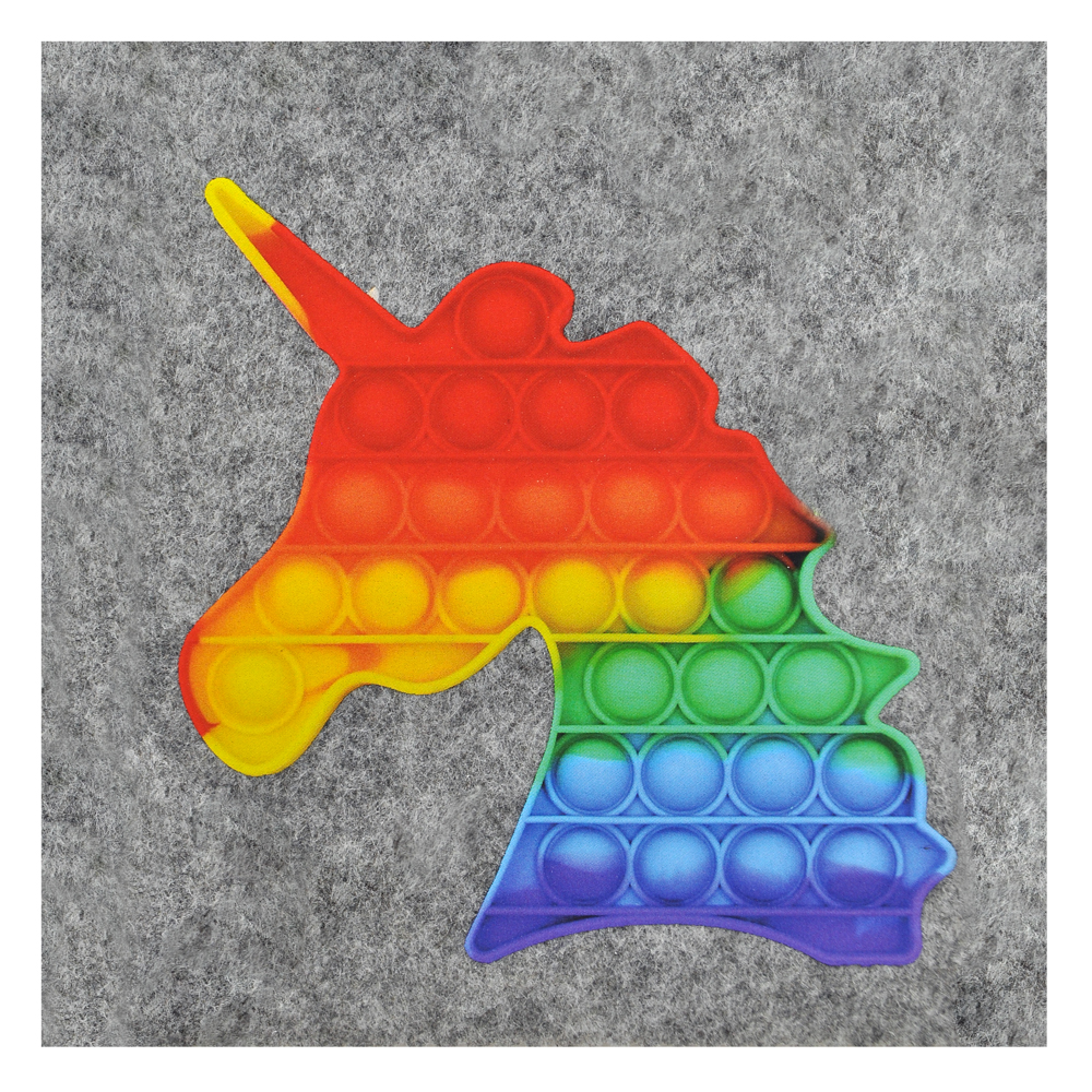 Термоаппликация Pop it (единорог) большая 13*13,5см, шт. Термопереводки Детские