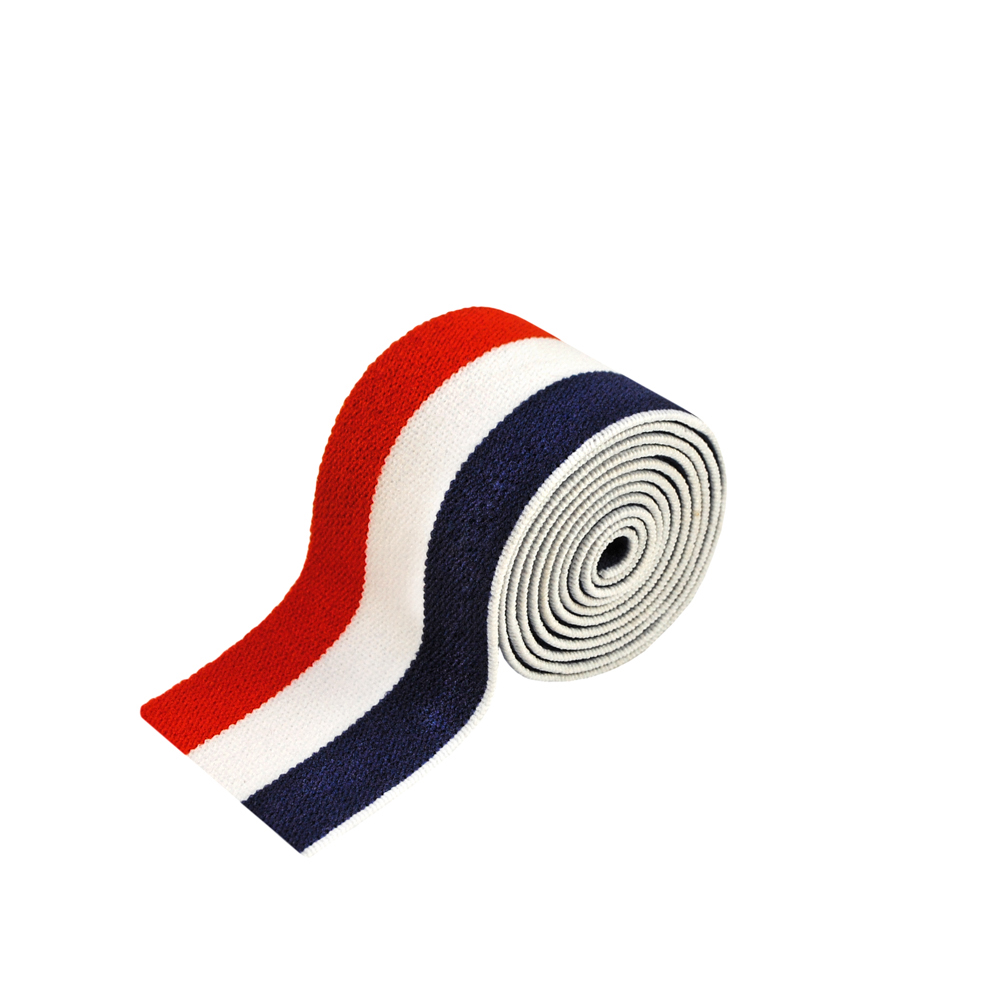 Резинка Франция 4см сине-бело-красная без лого, ярд. Резинка