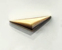 Кнопка металл треугольная 10*29мм золото, шт. Кнопка металл