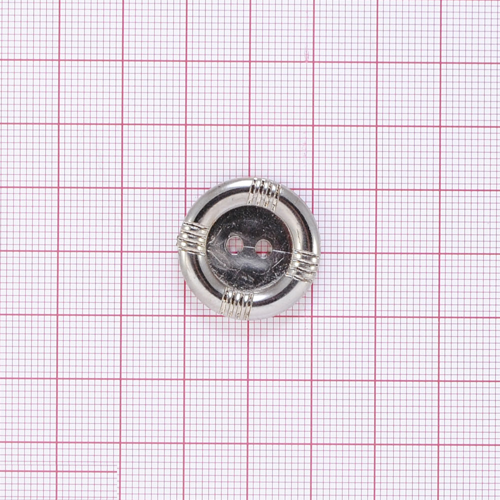 Пуговица TR-36-36 nik 22мм. Пуговица металлизированная