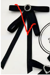 Аппликация тканевая пришивная Бант, черный, никель, шт. Аппликации Пришивные Цветы Банты