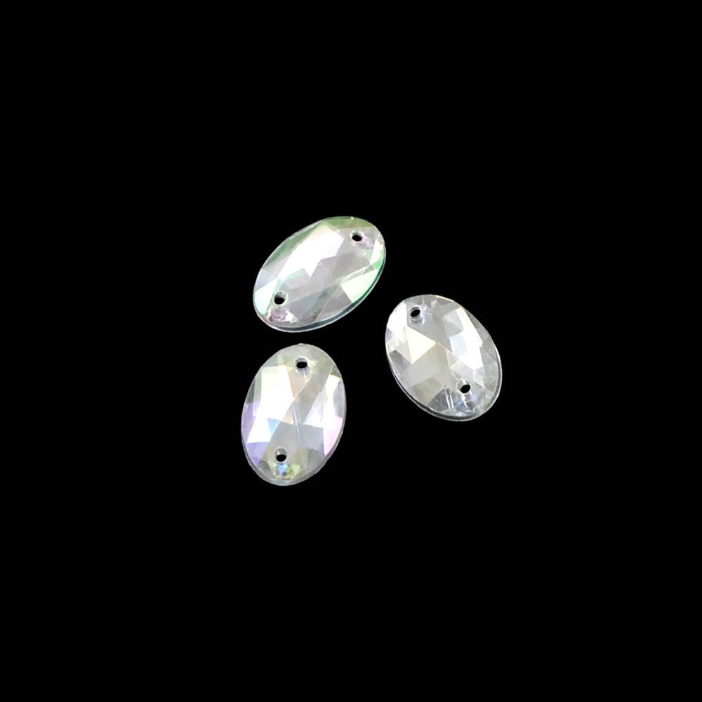 Стразы Д пришивн. овал 8*12мм бел.хамелеон 38AB, 1тыс.шт. Стразы пришивные
