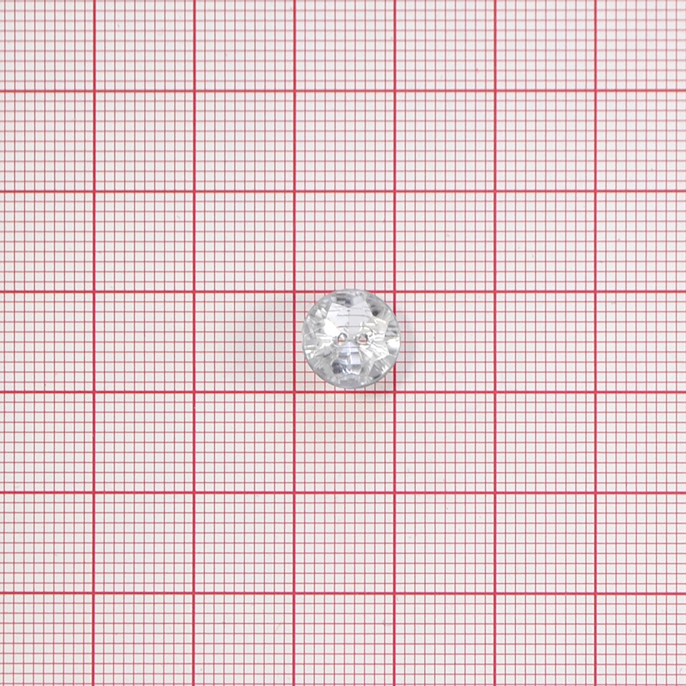 Пуговица Кристалл 2985 10мм белая круглая, шт. Пуговица Акрил, Кристалл