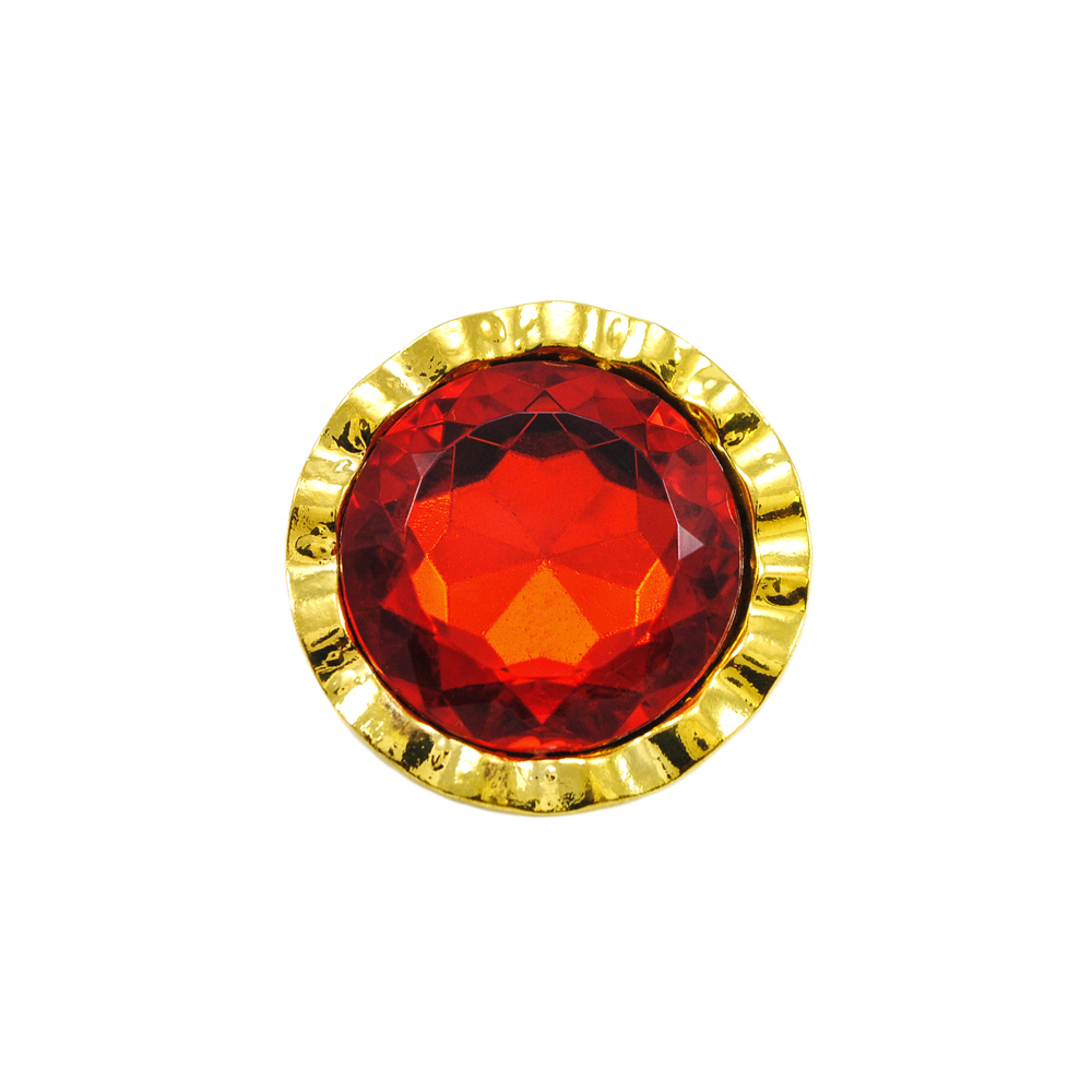 Краб металл8920 /краб/ GOLD 4,5см красный камень, шт. Крабы Металл Геометрия Декор