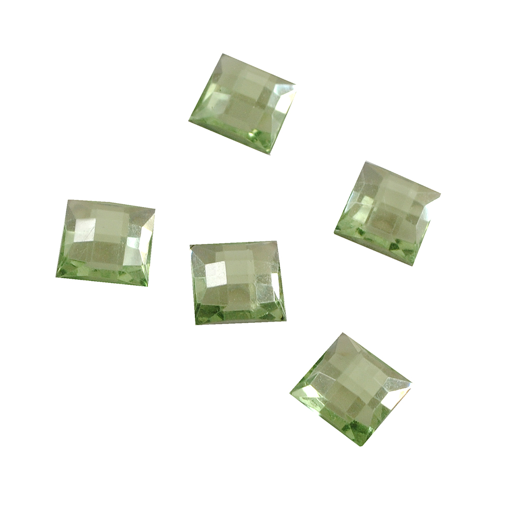 Стразы Д на клей, квадрат 12*12мм lсв-салатов 3, 1тыс.шт. Стразы на клей