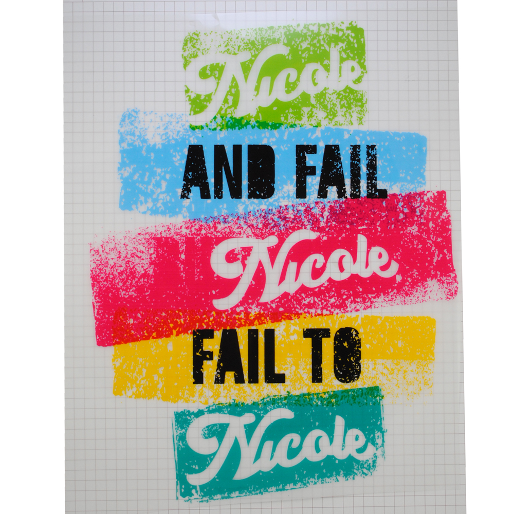 Термоаппликация Nikole,24*18,5см, розовый, черный, зеленый, голубой, бирюзовый, желтый, шт. Термопереводки Резиновые, Термопленка