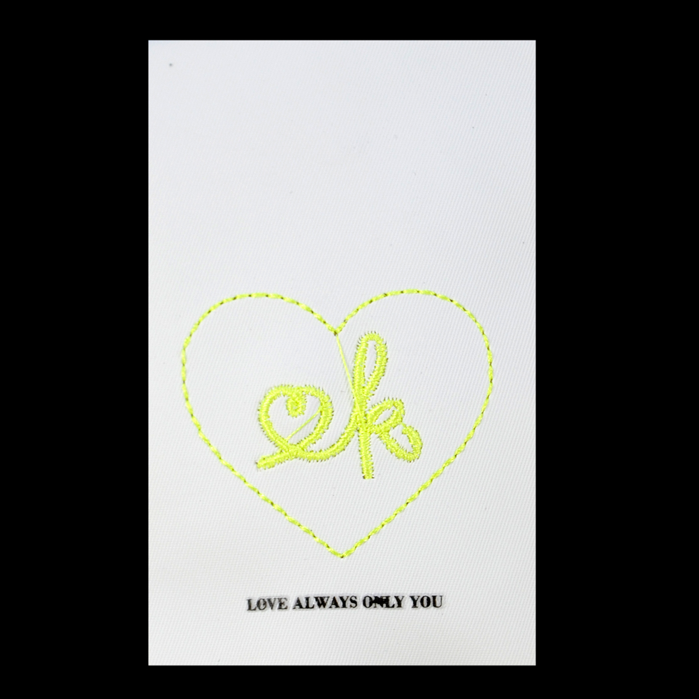 Лейба к/з love always only you 6,5*10,5см, бел., салат., чёрн., шт. Лейба Кожзам