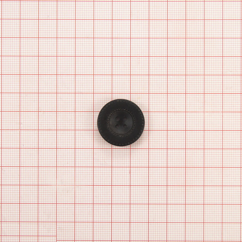 Пуговица ВР-35-40 черная. Пуговица пластмассовая